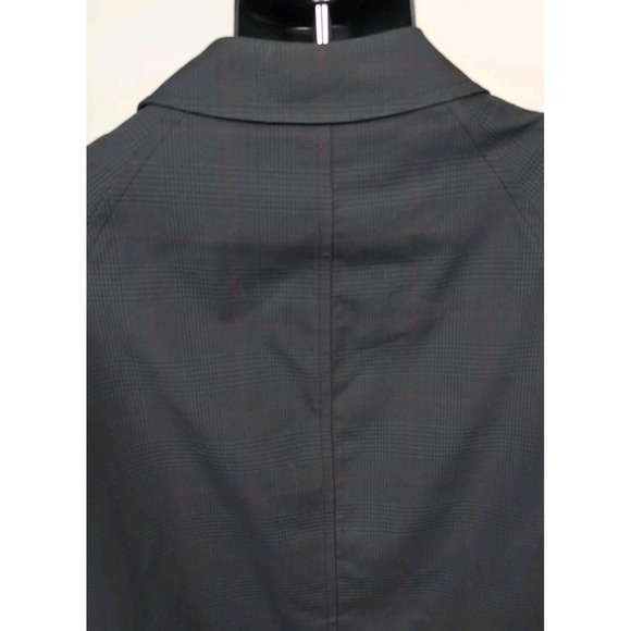 VTG London Fog Clipper Mill Plaid Placket Front Trench Coat 38R Alpaca Mohair - Picture 7 of 11